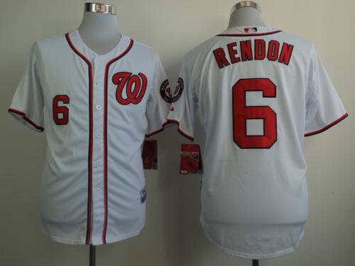 Nationals #6 Anthony Rendon White Cool Base Stitched MLB Jersey - Click Image to Close